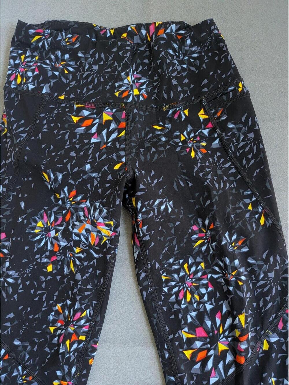 Sweaty Betty Geometric Leggings Womens XS 7/8 Ankle Pockets Yoga Gym Running - Picture 2 of 11